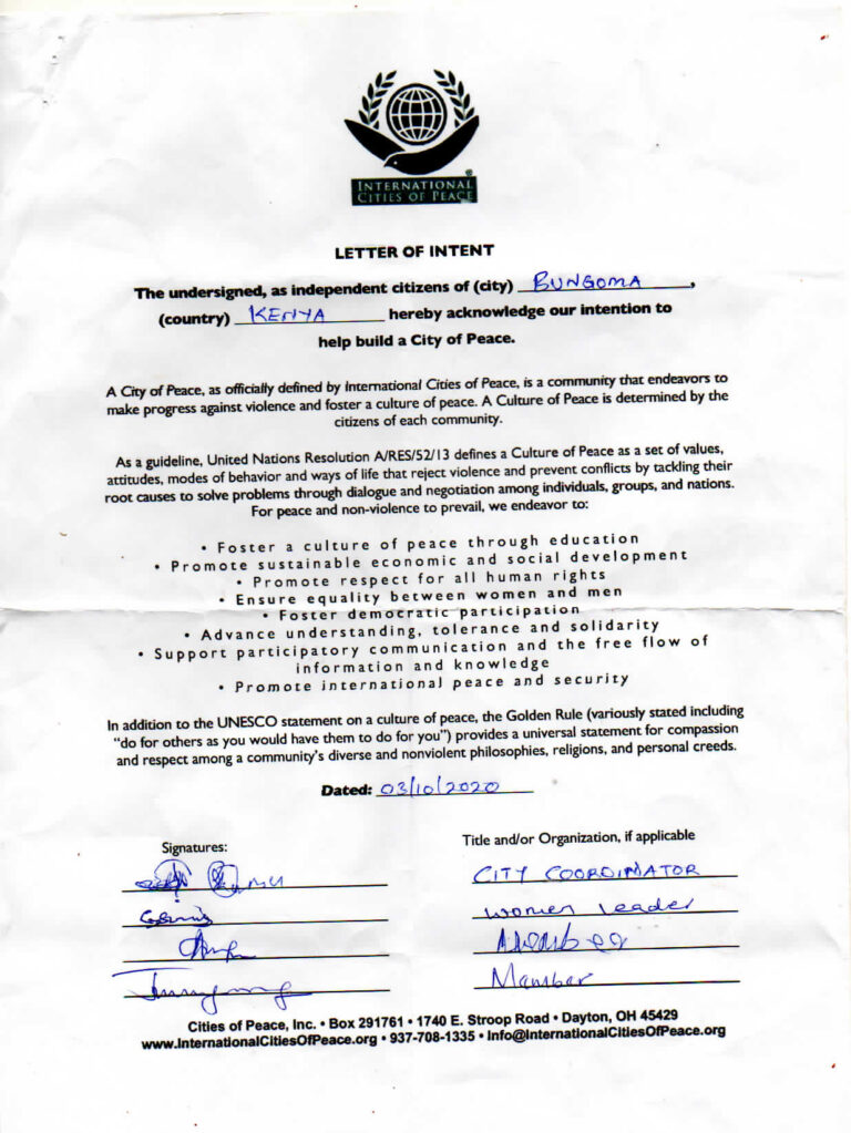 Bungoma, Kenya International Cities of Peace